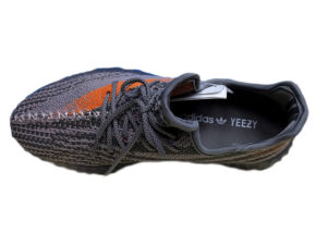 Adidas Yeezy Boost 350 серые с оранжевым