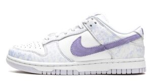 Nike Dunk Low Purple Pulse белые с фиолетовым кожаные женские (35-39)